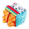 KAKIBLIN Cubic Activity Learning Toy with Zippers, Latches, Buckles, Laces, Snaps, Buttons and More - Perfect for Toddlers at Ho