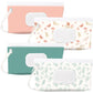 FEBSNOW 4 Pack Baby Wipes Dispenser Holder, Portable Refillable Baby Wet Wipes Pouch Container Reusable Travel Case for Outdoor 