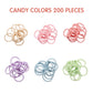 200Pcs Elastic Hair Ties, No Crease Hair Small Ponytail Holders For Kids Girls Baby Toddler, Marcon Color, Christmas Gifts Holid