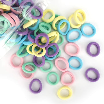 Baoli 200Pcs Cotton Baby Hair Ties - Mini Seamless Toddler Hair Bands - Soft Hair Elastics Ponytail Holders For Kids Toddlers Gi