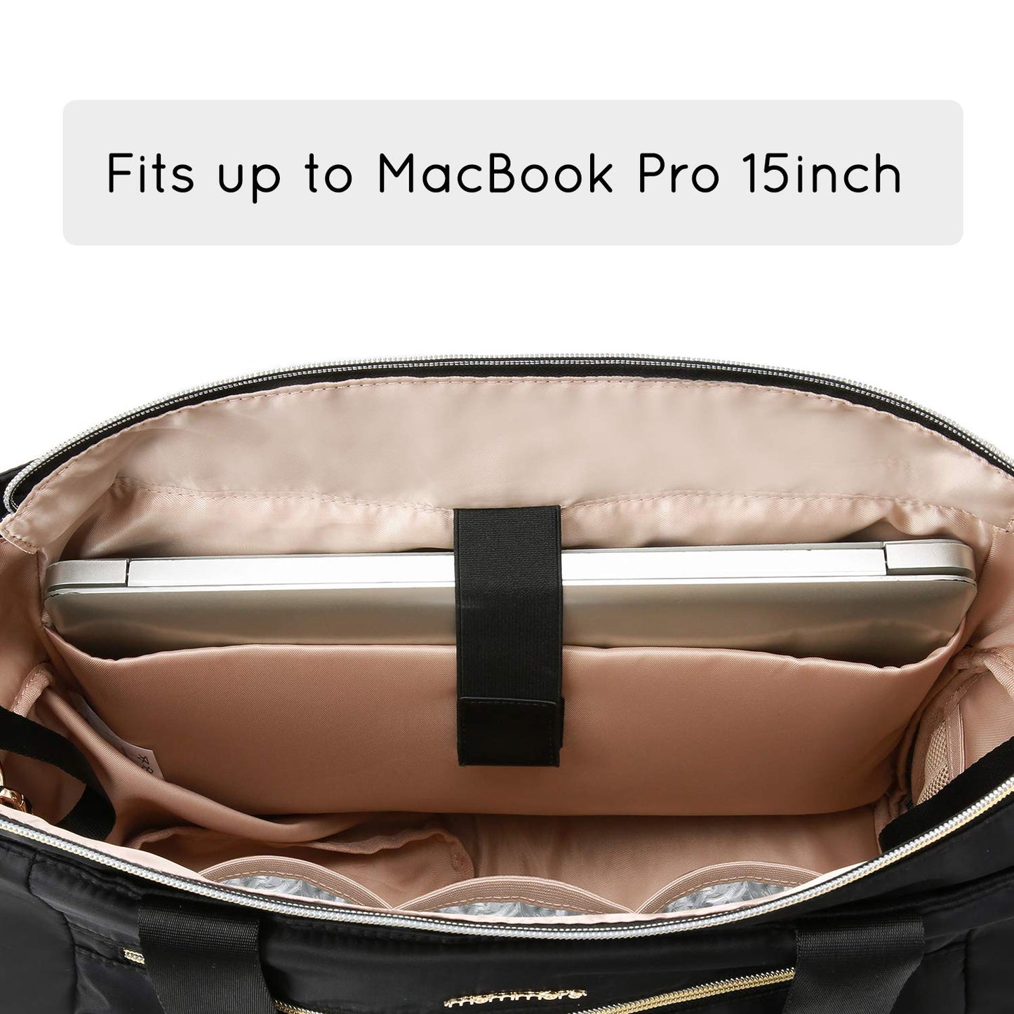 Mommore Breast Pump Bag Diaper Tote Bag With 15 Inch Laptop Sleeve Fit Most Breast Pumps Like Medela, Spectra S1,S2, Evenflo