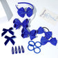 Deeka Royal Blue 15 Pieces Hair Accessories Set - Uniform Hair Bows, Clips, Headband, Ties For Toddler School Girls