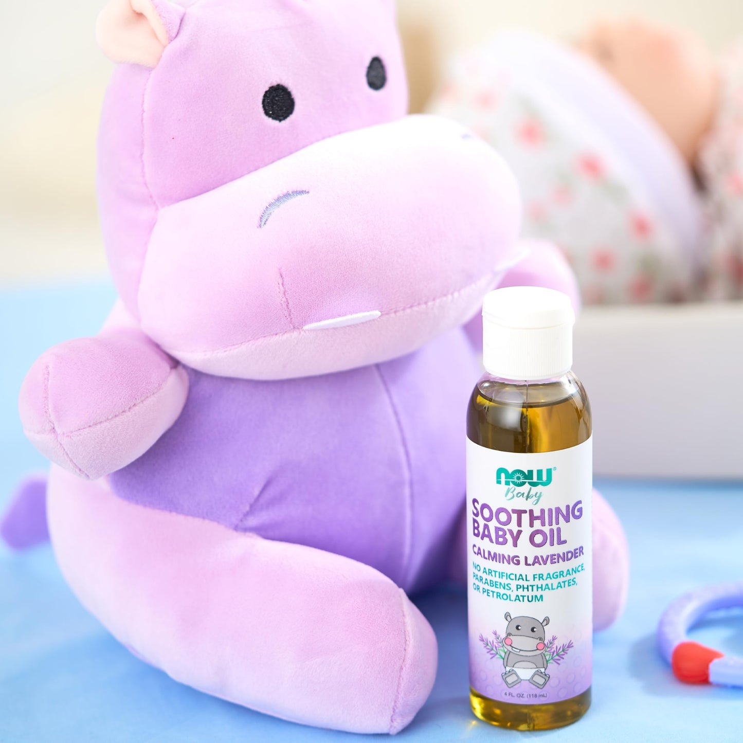 Now Foods Baby, Soothing Baby Oil, Calming Lavender, No Artificial Fragrance, Parabens, Phthalates, Or Petrolatum, 4-Ounce