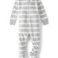 The Children'S Place,And Toddler Boys Long Sleeve 100% Cotton Zip-Front One Piece Footed Pajama,H/T Mist,5T
