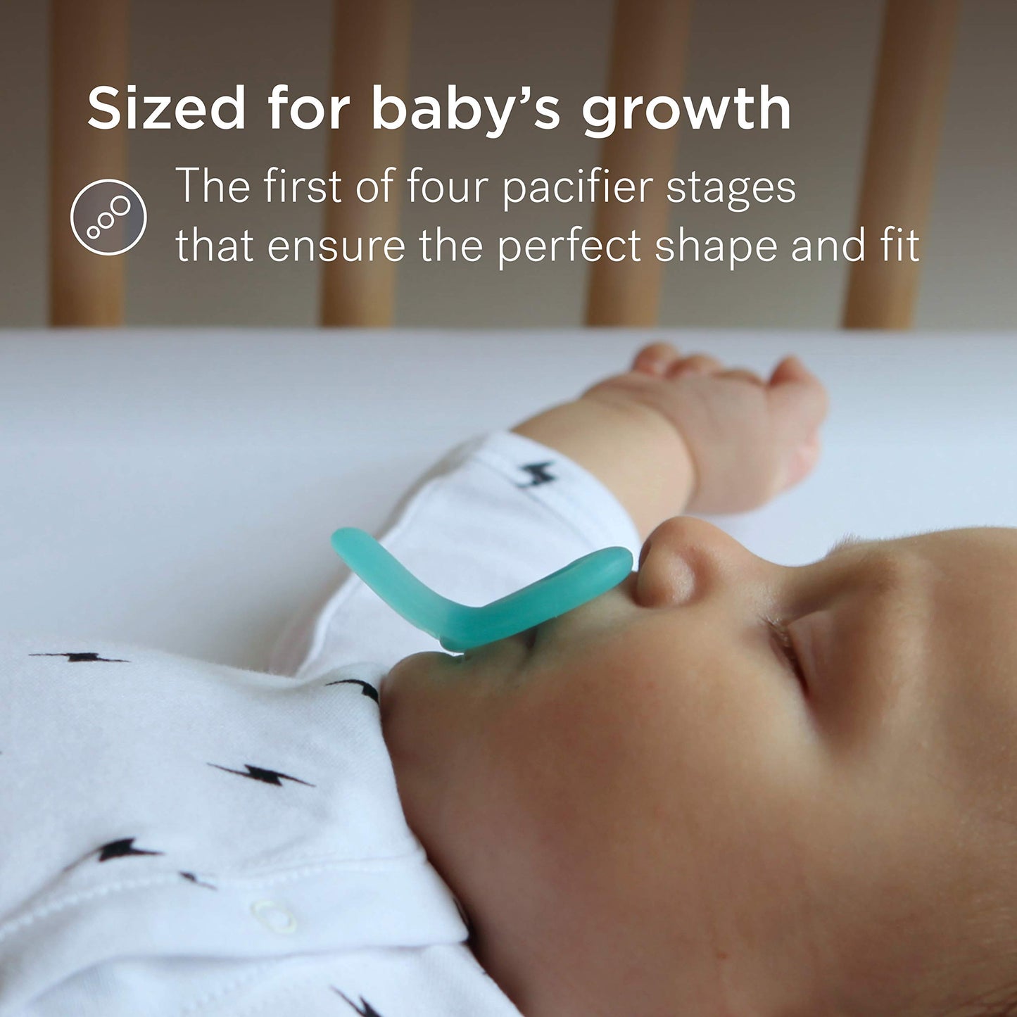 Smilo Newborn Baby Pacifier - 3 Pack Of Orthodontic Pacifiers For Babies From 0-2 Months - Expands To Support The Palate During