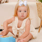 Jollybows Baby Girls Headbands, 3 Pcs 4In Grosgrain Ribbon Hair Bows - White, Cream, Pink, For Baby Girls Infants Toddler Kids T