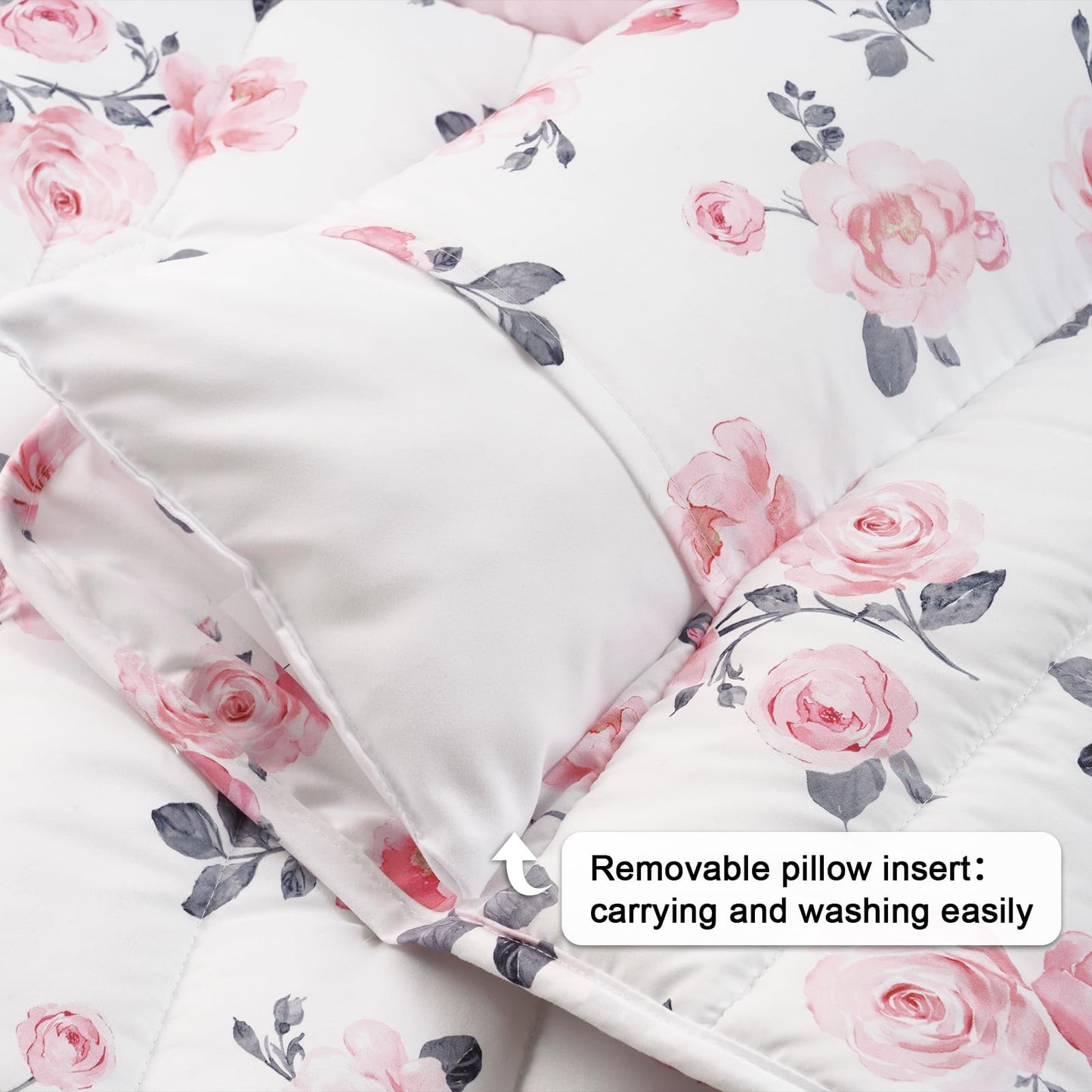Phf Toddler Nap Mat With Removable Pillow And Minky Fleece Blanket, Rollup Design Warm Slumber Bags For Girls, 50 'X20 'X2 '