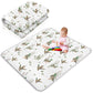 Funtery 43 x 43 Inch Mallard Duck Baby Playmat Portable Crawling Washable Foldable Tummy Time Non Slip Baby Floor Large Playpen 