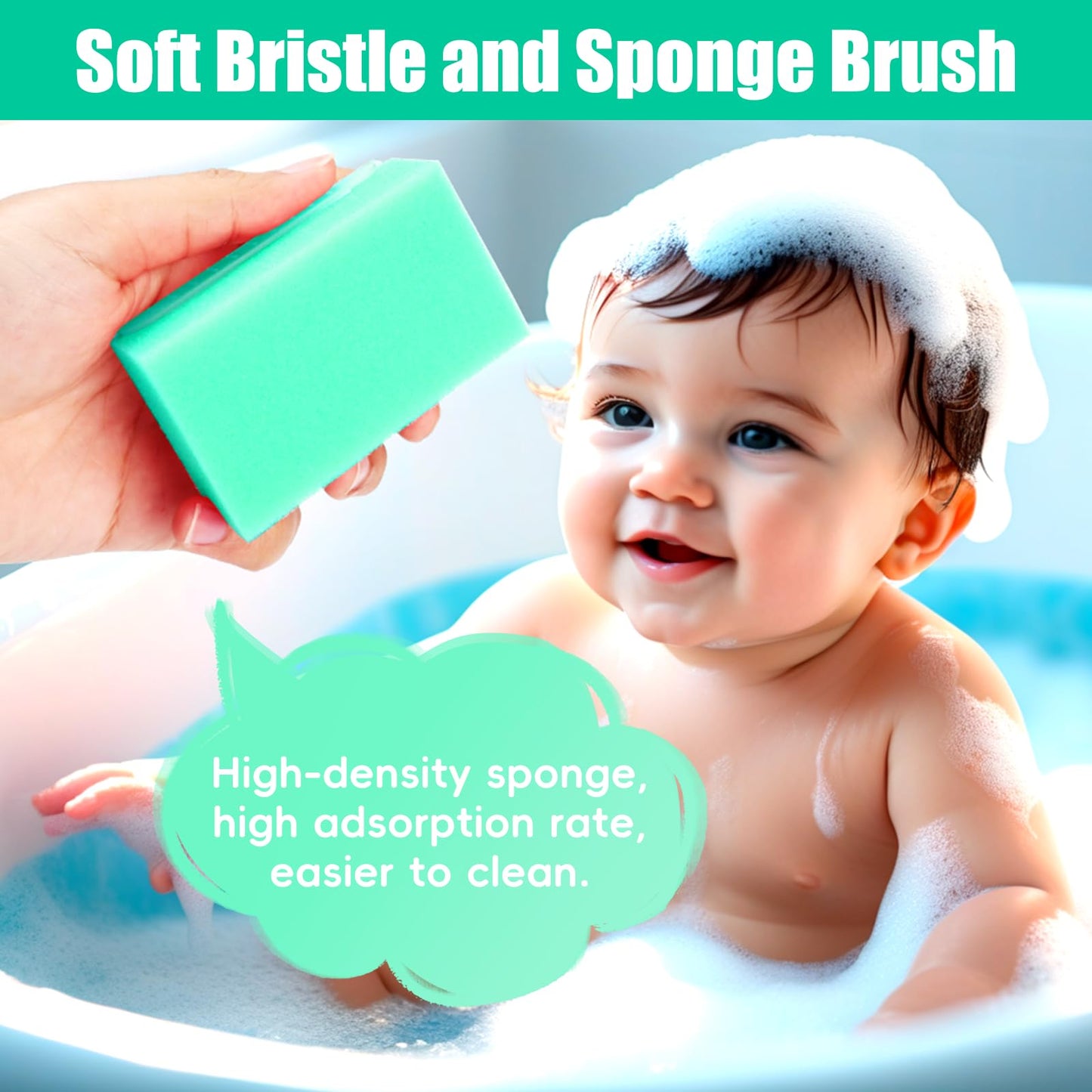 Cradle Cap Brush For Babies, 5Pcs Cradle Cap Treatment Set With Soft Bristle Brushes Silicone Scrubber Long Comb For Newborn Bat