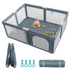 Foldable Baby Playpen - 71  59 Collapsible Play Pen for Babies and Toddlers - Indoor Outdoor Foldable Play Yard with 4 Handles -