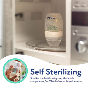 Dr. Talbot'S Silicone Anti-Colic Bottles - (2-Pack) Self-Sterilizing Baby Bottles For Newborns - 8 Oz - White