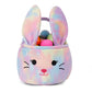 Easter Bunny Baskets For Kids, Egg Hunt Bags Plush Rabbit Bucket With Foldable Ears Easter Gifts For Boys And Girls