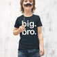 Big Bro Shirt Boy Big Brother Announcement Shirt For Baby Boys Toddler Promoted To (Charcoal Black, 4 Years)