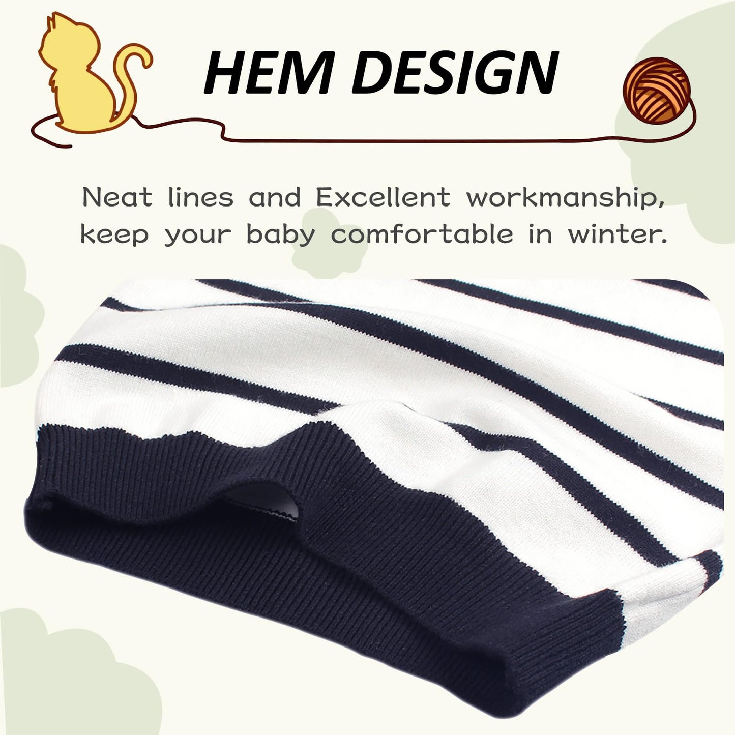 Peecabe Toddler Baby Cable Knit Sweater For Boys Long Sleeve Crewneck Striped Cotton Pullover Sweatshirt Fall Winter 1-5T (3T, N