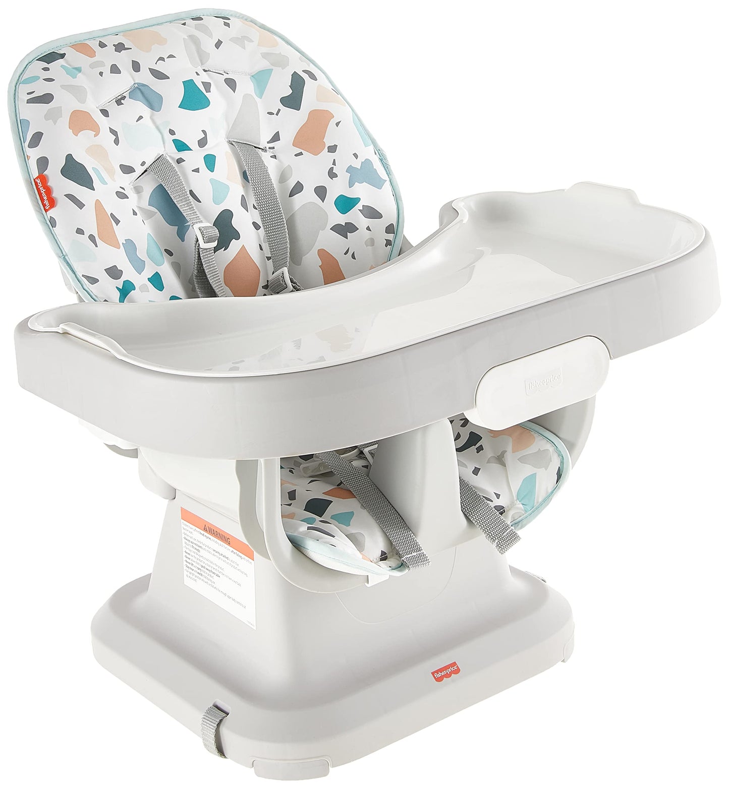 Fisher-Price Baby Spacesaver Simple Clean High Chair Baby To Toddler Portable Dining Seat With Removable Tray Liner, Pacific Peb