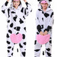 Canasour Cow Onesie Kids Halloween Cosplay Costume Girls One Piece Pjs Anime Unisex Hoodie Pajamas For 10-12 Years Boys Party Py