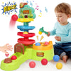 Toddler Montessori Toys for 1 Year Old | 3 in 1 Hammer Pound Ball Toy & Shoot Balls with Scoring Game & Ball Drop Game Learning 