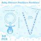Coume 60 Pieces Baby Shower Pacifiers Necklace Acrylic Pacifiers Necklace Charm Party Favors For Girls Boys Baby Shower Party De