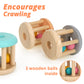 DUCKBOXX XX Montessori Infant Educational Toys, Natural Wood Rolling Rattle Toy, Early Learning Toy for Developing Fine Motor Sk