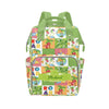 Noverbibi Custom Dinosaur Green Baby Diaper Bag with Name - Personalized Nursing Travel Tote Backpack for Mom or Dad, Custom Nam