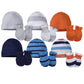 Onesies Brand Unisex Baby 12-Piece Cap And Mitten Set, Stripe, 0-6 Months