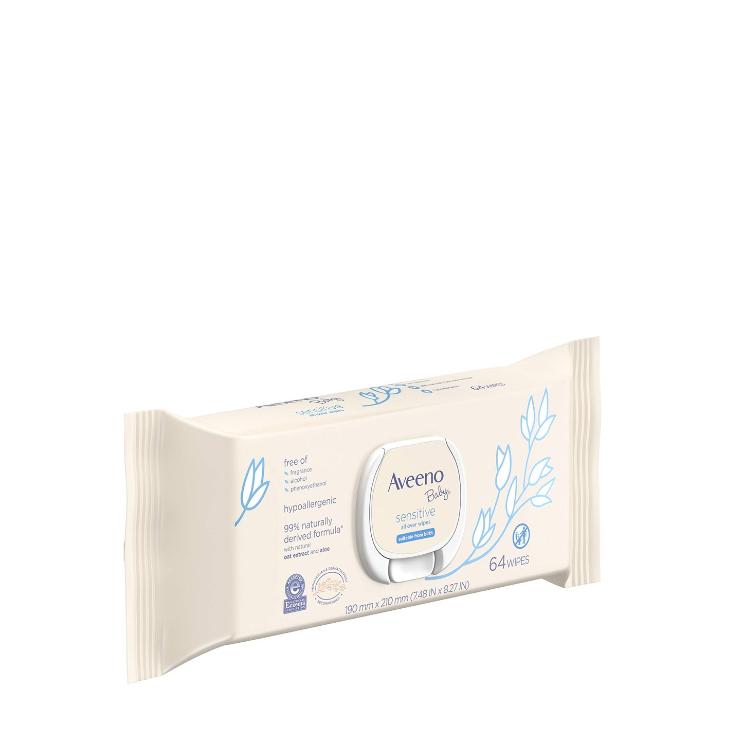 Aveeno Baby Sensitive All Over Wipes, Paraben- & Fragrance-Free, 64 Ea