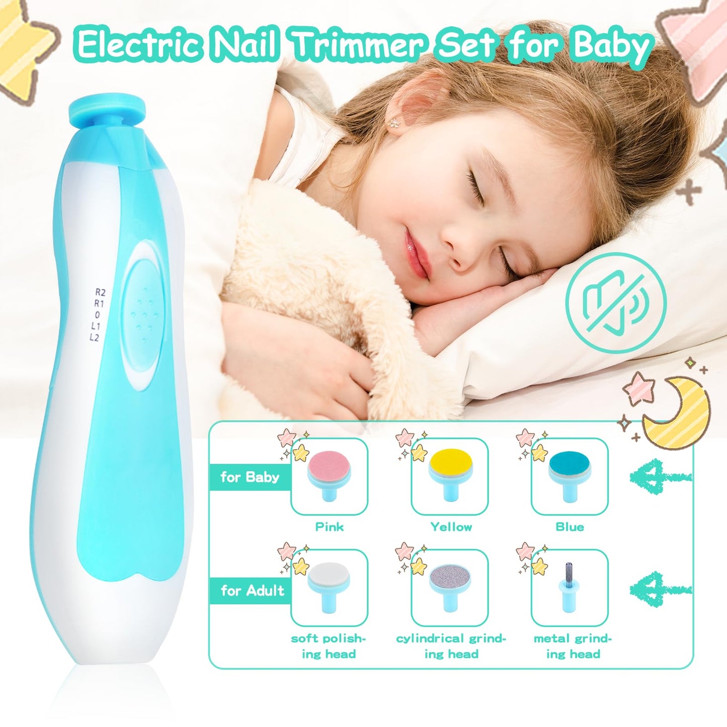 Baby Healthcare And Grooming Kit, 28 In 1 Portable Baby Essentials Kit Electric Nail Trimmer Set With Gas Relief Hair Brush Comb