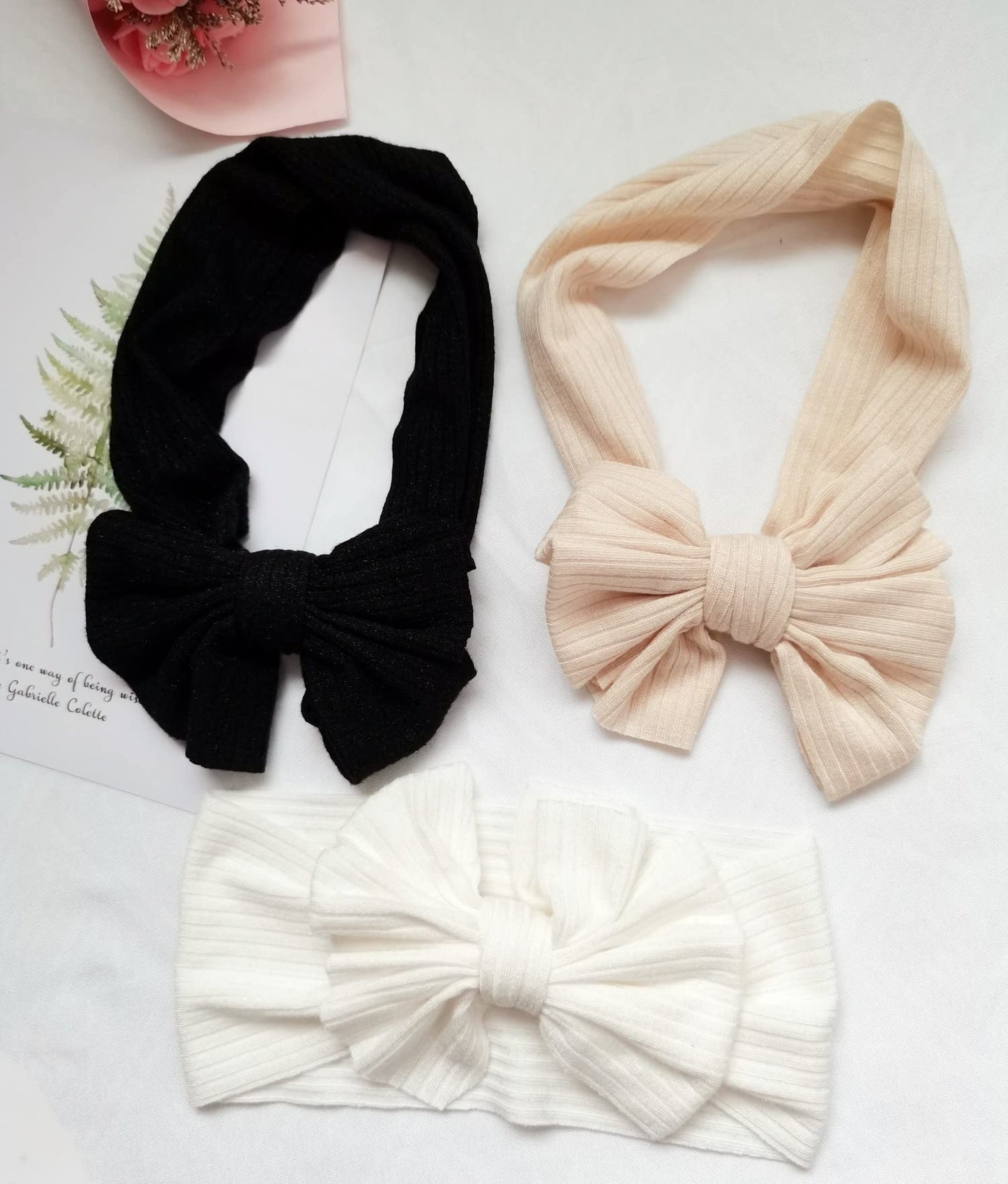 Hjiaruiky Baby Headbands Baby Girls Bows Headband Newborn Bow Handmade Soft Headbands With Bows Hairbands For Infant Toddler (Bl