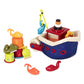 B. toys- Water Play Bath Toy Set - Baby Bath Toys - Boat & Accessories - Tub Toys For Toddlers, Kids -Fish & Splish- 1 Year +