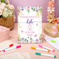 Panitay 100 Pcs Diy Baby Bibs Decorating Kit 50 White Bibs 25 Stencils 24 Fabric Markers 1 Baby Shower Game Sign(Butterfly)