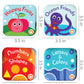 Floating Baby Bath Books Set of 4 - Bath Books for Babies, Infants - Waterproof, Mold-Free Bath Toys for Learning & Early Educat