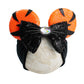 Jiahang Baby Girl Halloween Mouse Ears Turban Headwrap With Sequin Bows, Wide Velvet Hairband, Hair Bow Headband For Newborn Tod