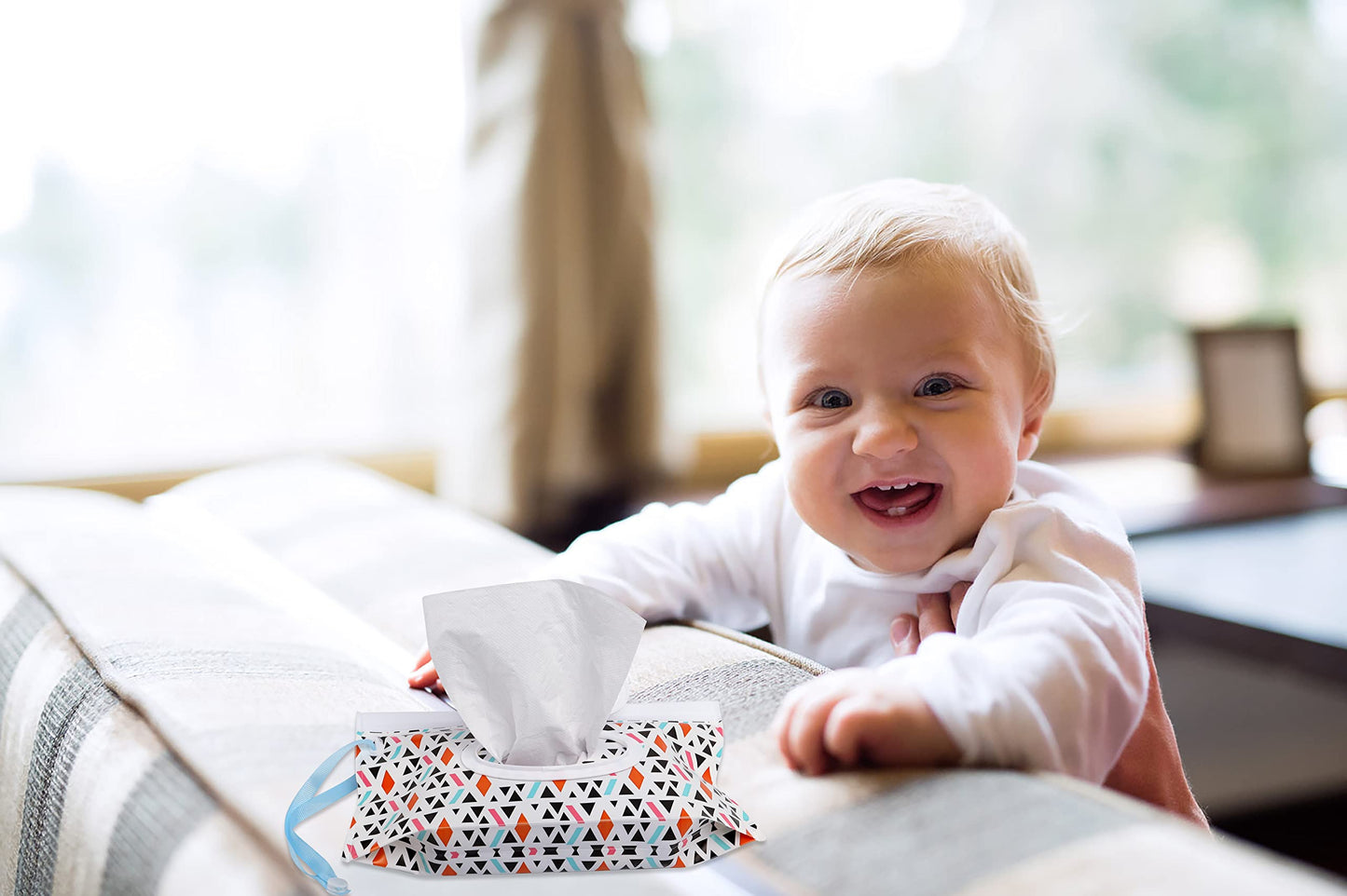 Dommare 4 Pack Baby Wipes Dispenser, Portable Travel Wet Wipes Pouch On The Go-Reusable Wipe Holder-Refillable Lightweight Water