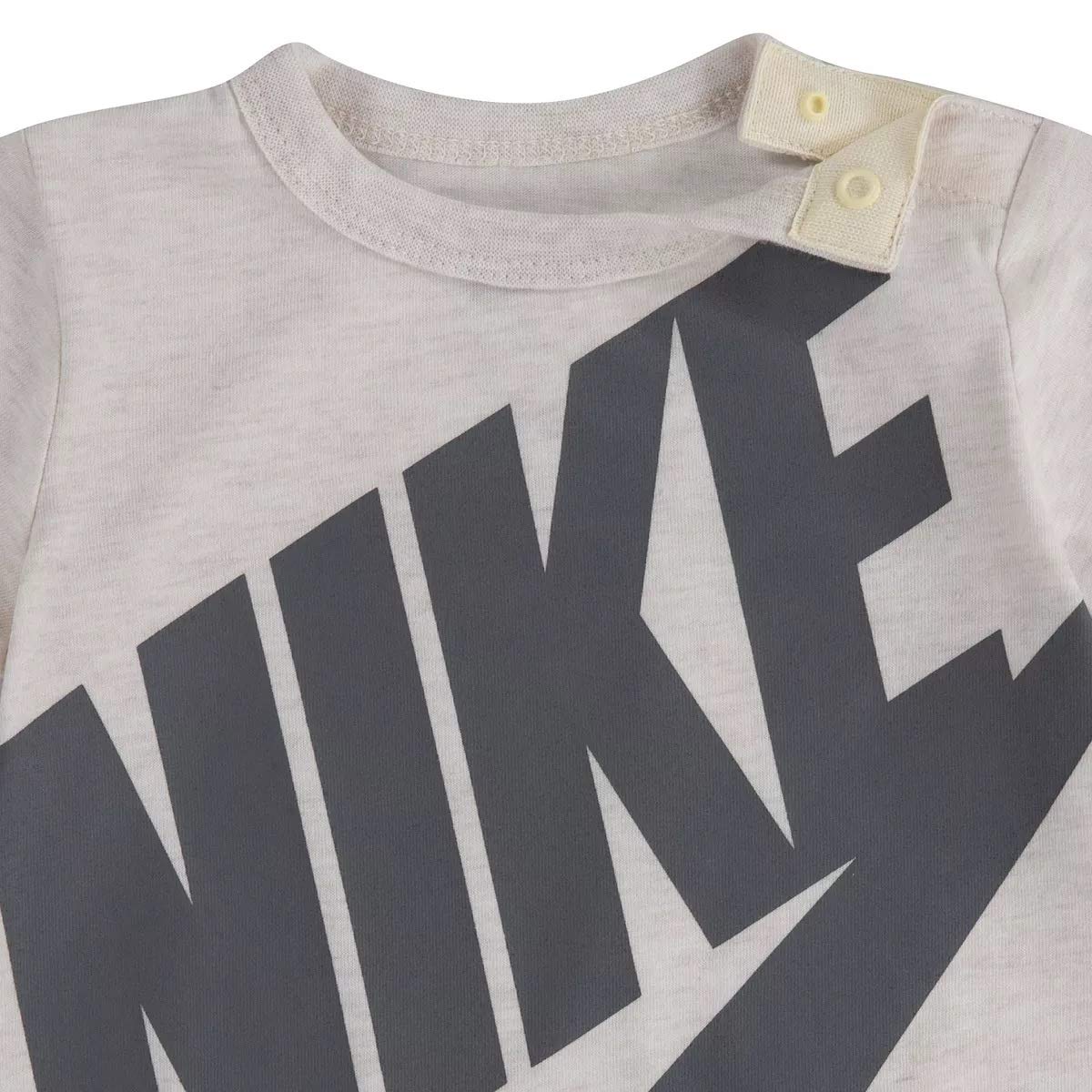 Nike Baby Boy Infant Shortall (Pale Ivory Heather(5Nd369-W67)/Grey, 0-3 Months)