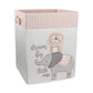 Levtex Baby - Imani Nursery Hamper - Rectangle Fabric Hamper - Elepahnt And Lion - Grey, Cream, Taupe, Pink - Nursery Accessorie