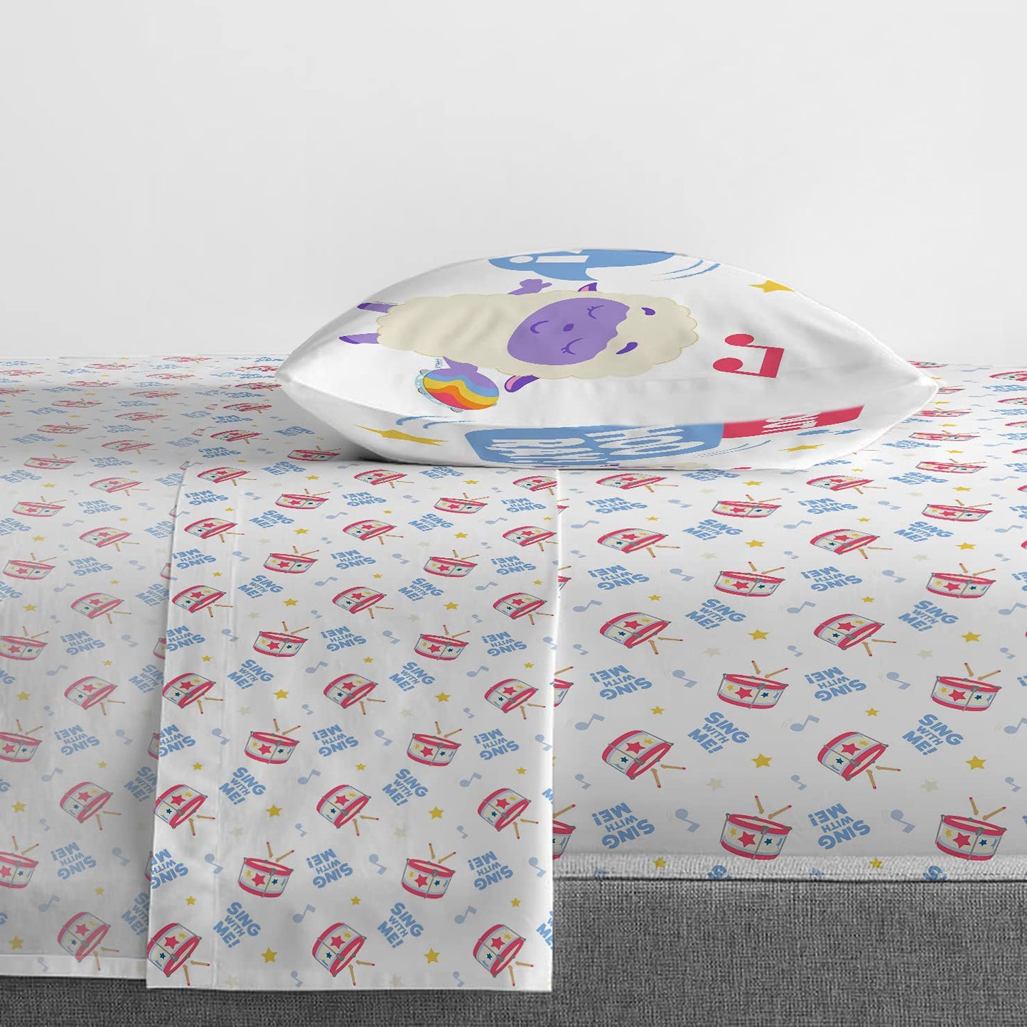 Jay Franco Moonbug Little Baby Bum Sing With Me 4 Piece Toddler Bed Set - Super Soft Microfiber Bed Set Includes Toddler Size Co