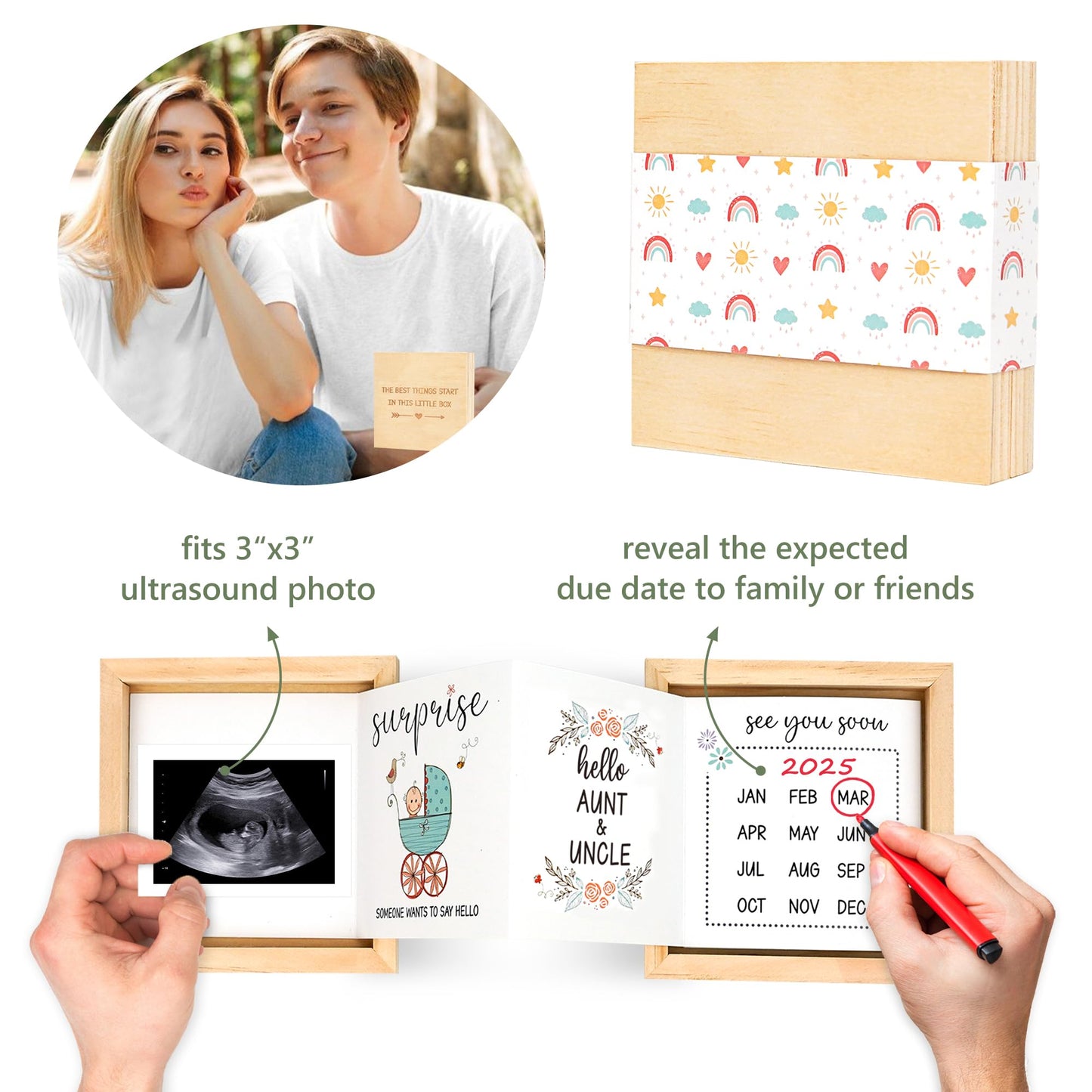 Aunt And Uncle Baby Announcement, Pregnancy Announcement Gifts Ideas For Auntie & Uncle, Surprise Pregnancy Reveal To Family, Be