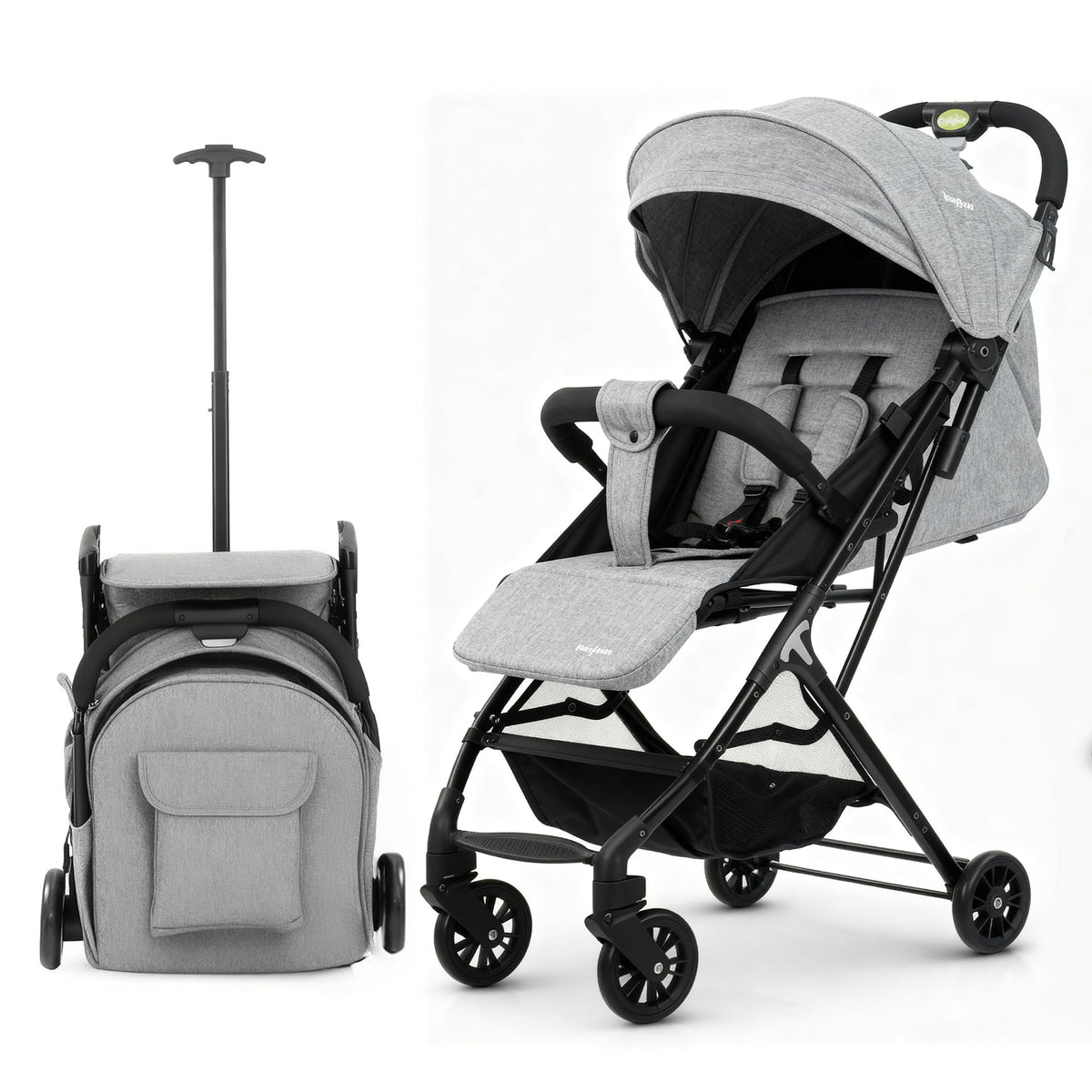 Baybee Baby Stroller For Newborn To 3 Years | 2In1 Foldable Baby Stroller With Bassinet, Reversible Handle, Adjustable Recline