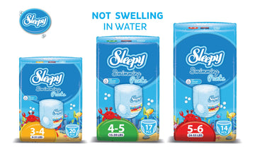 Swim Diapers, Swim Pants For Little Swimmers Size 4-5(15-40 Lbs, Count- 17 Pcs), Disposable Diaper For Splashers
