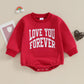 Fiomva Baby Girl Valentines Day Outfit Newborn Bubble Romper Fall Infant Sweatshirt Top Toddler Cute Onesie Clothes (O Valentine