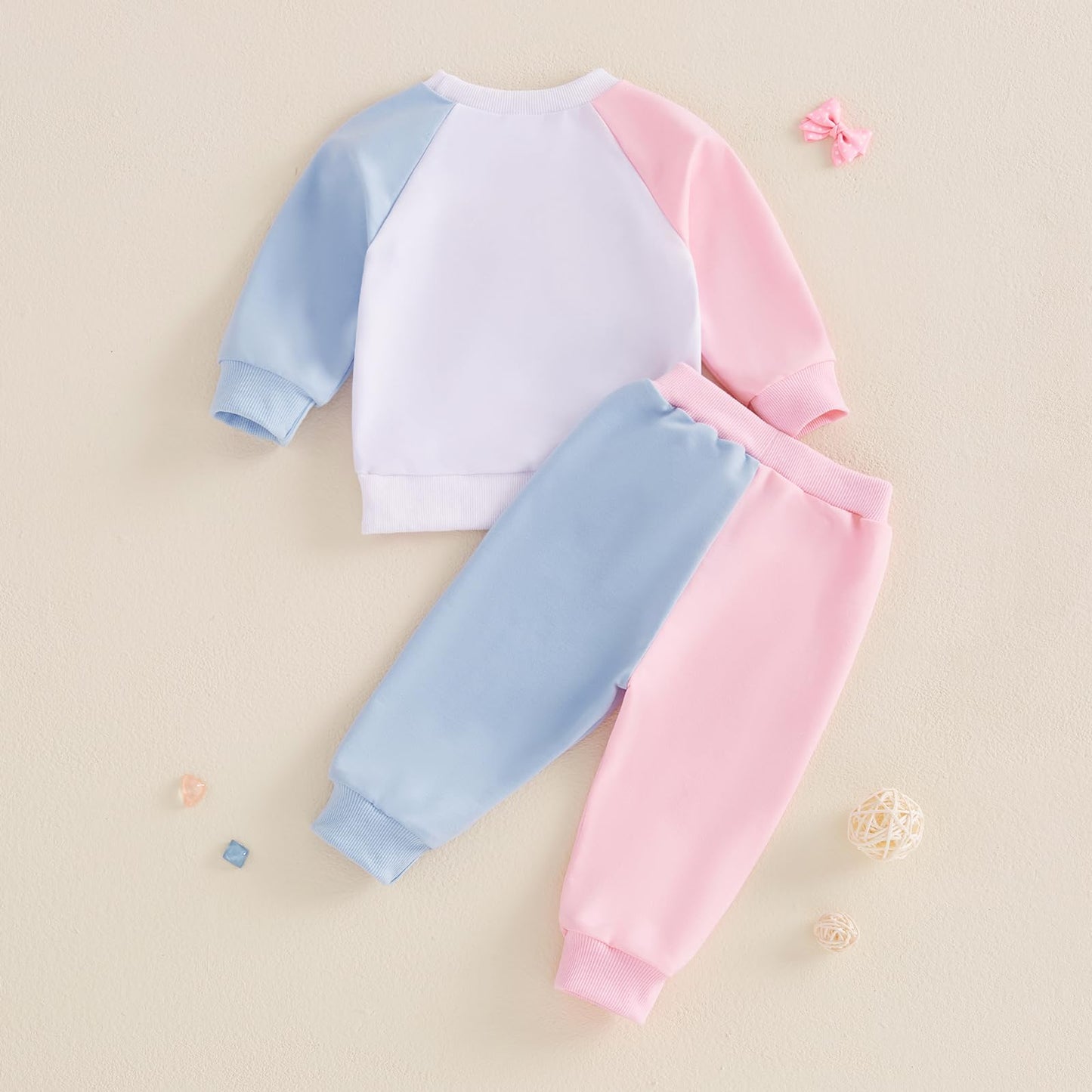 Ayalinggo Toddler Baby Girl Valentines Outfit Love Heart Shirt Long Sleeve Sweatshirt Casual Pants Valentines Day Clothes (Blue