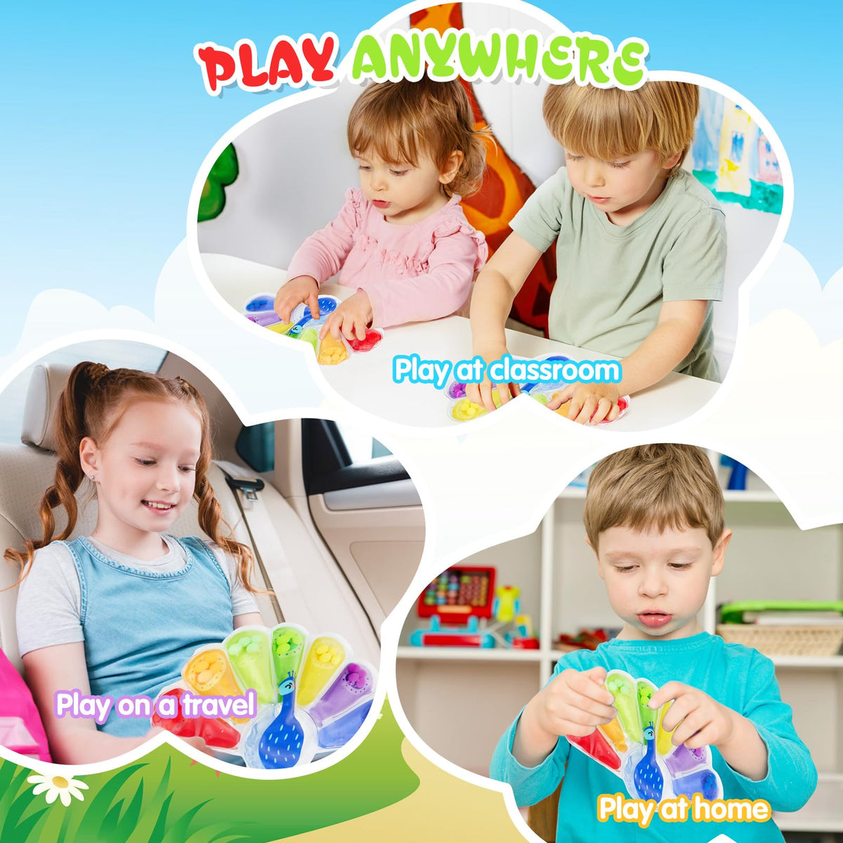 Color Sorting Toys Sensory Toys : Fine Motor Skill Games Learning Toys ...