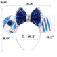 Fachpint Mouse Ears Headbands - 2Pcs Blue Ears For Boy Girl, Cute Halloween Theme Park Accessories, Sequin Christmas Party Props