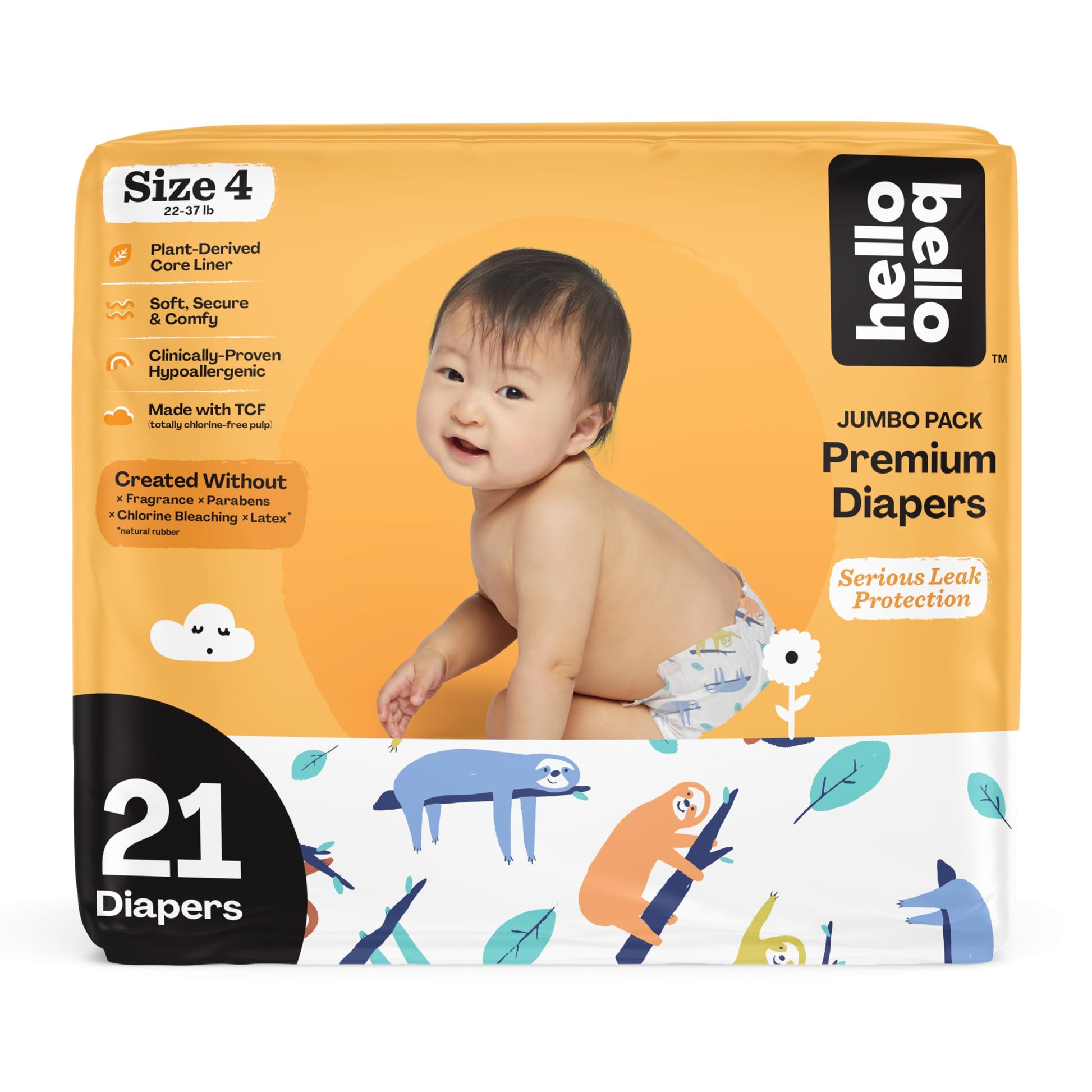 Hello Bello Premium Baby Diapers Size 4 I 21 Count Of Disposeable, Extra-Absorbent, Hypoallergenic Baby Diapers With Snug And Co