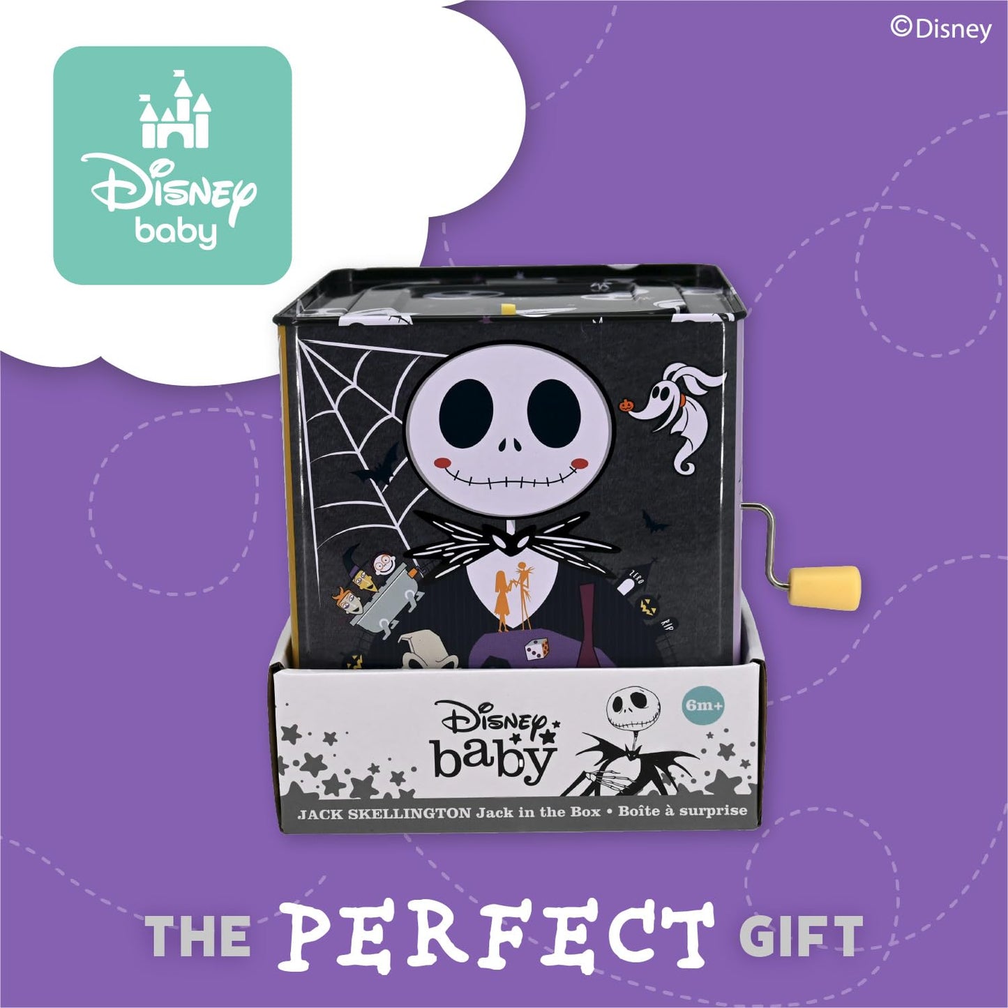 KIDS PREFERRED Disney Baby The Nightmare Before Christmas Jack Skellington Classic Jack in The Box Musical Toys for Babies and T