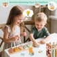 Wooden Montessori Toys for Toddlers 1-3, Baby Pounding Hammering Toy with Xylophone & Fishing Game, Car Ramp Racer, Stacking Blo