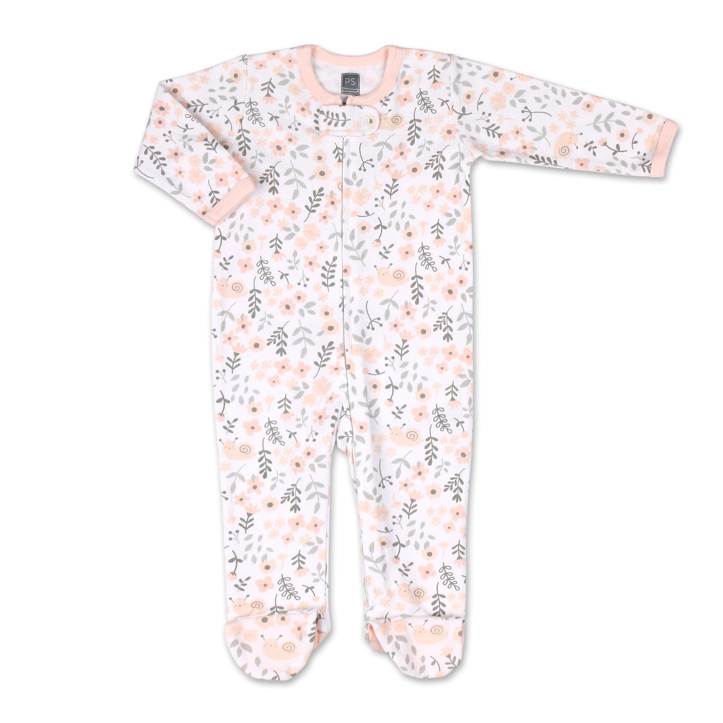 The Peanutshell Baby Sleepers For Girls Set Of 3-0-3 Months Baby Clothes, Soft Cotton Girl Footed Pajamas, Newborns & Infants Cl