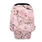 LedBack Pink Butterfly Sakura Stretchy Car Seat Cover for Babies,Nursing Cover Breastfeeding Cover,Soft Breathable Baby Carseat 