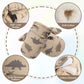 Fynnsure Toddler Mittens Baby Waterproof Snow Gloves Kids Ski Snow Gloves Cold Weather Mittens For Boys Girls Khaki Dinosaur 1-2