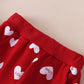 Cm C&M Wodro Toddler Girls Clothing Sets Valentine Fashion Sweatshirts Baby Fall Winter Outfits Heart Print Top And Pants(Pink,2